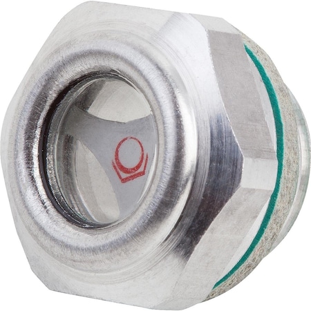 Kipp Oil Level Sight Glass With Reflector, D1=G1/4, D=20, Aluminum K0448.20014